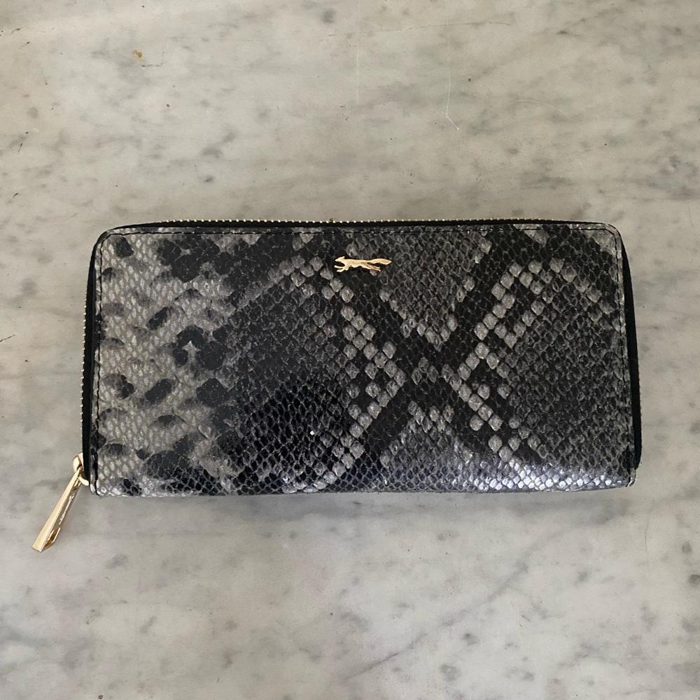 Black and Gray Snake Print Wallet